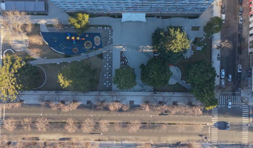 Vista aérea Plaza San Martín